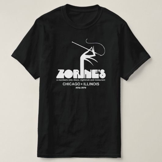 Diskothek Zorine Restaurant, Chicago, IL T-Shirt (Design vorne)