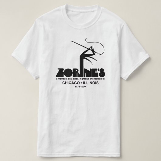 Diskothek Zorine Restaurant, Chicago, IL T-Shirt (Design vorne)