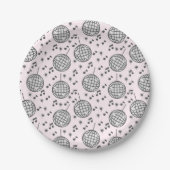 Diskotheken und Musiknoten Pappteller (Vorderseite)