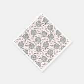 Diskotheken und Musiknoten Serviette (Ecke)