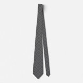 Diskrete Abstrakte graue Blume Muster Neck Tie Krawatte (Vorderseite)
