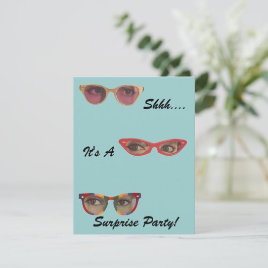 Diskrete Detail-Retro Einladung (Stehend Vorderseite)