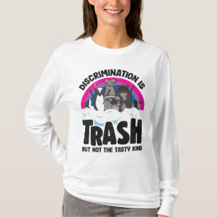 Diskriminierung ist Trash Opossum Raccoon Bisexual T-Shirt