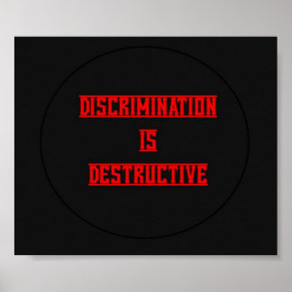 Diskriminierung ist zerstörerisches Plakat