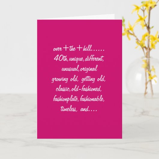 DISKRIPTION EINES 40-JÄHRIGEN KARTE (Gelbe Blume)