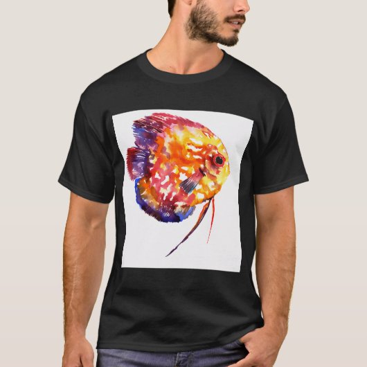 Diskus, Regenbogenfarben, gelb rot, blau T-Shirt (Vorderseite)