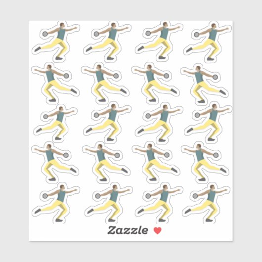 Diskusauskragen Aufkleber (Blatt)