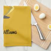 Diskusauskragen Geschirrtuch (Viertel Falte)