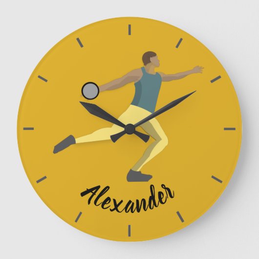 Diskusauskragen Große Wanduhr (Vorderseite)