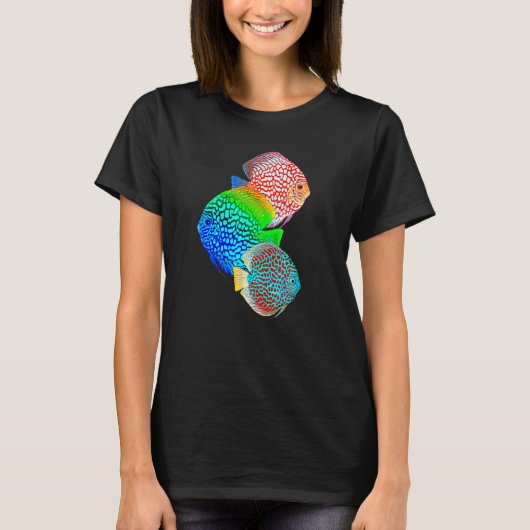 Diskusfisch Aquarium Besitzer T-Shirt (Vorderseite)
