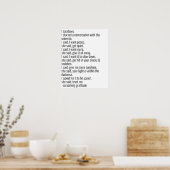 Diskussion mit dem Universum Poster (Küche)