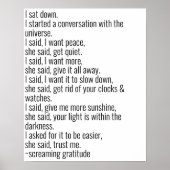 Diskussion mit dem Universum Poster (Vorne)