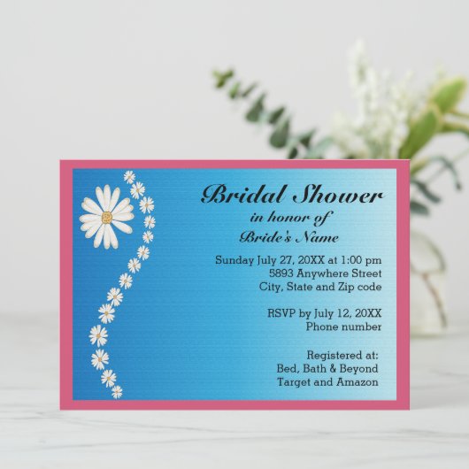 Diskussionsbeiträge zum Brautparty "Blue Backgroun Einladung (Stehend Vorderseite)