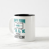 Diskussionsteam, das wir sprechen zweifarbige tasse (Vorderseite Links)