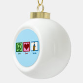 Diskussionsteam für die Liebe des Friedens Keramik Kugel-Ornament (Rechts)