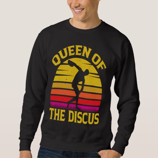Diskuswerfer Königin Des Diskus Diskuswerfen Sweatshirt (Vorderseite)