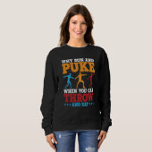 Diskuswerfer Warum Laufen Und Kotzen Diskuswerfen Sweatshirt (Vorne ganz)