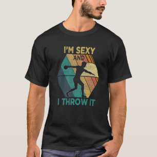 Diskuswurf Vintage Diskuswerfen Leichtathletik T-Shirt