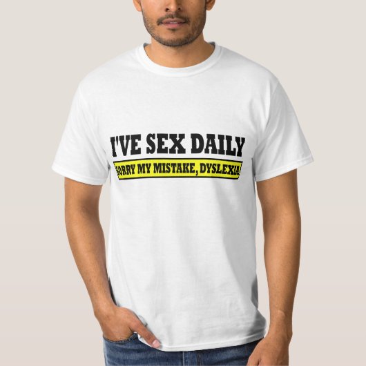 Dislektischer Witz T-Shirt (Vorderseite)