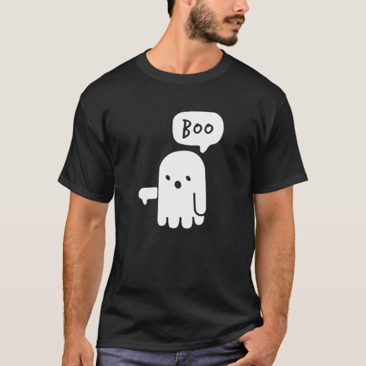 Dislike Ghost Boo Halloween Funny Halloween Costum T-Shirt (Vorderseite)