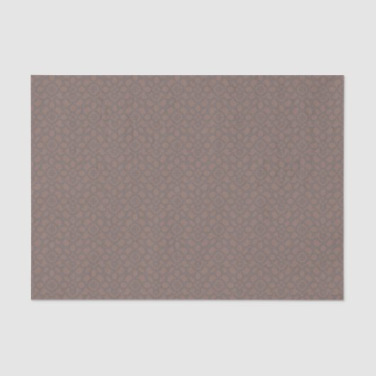 Dismal Mocha Mousse Calico Prairie Zwei-Tone-Folk Seidenpapier (Vorderseite)