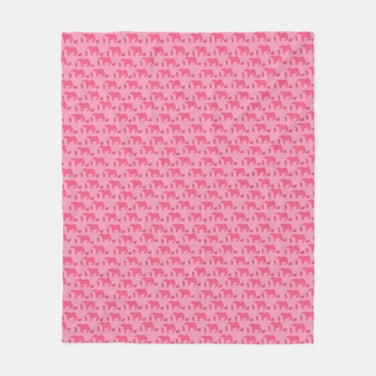 Dismal Pink Fleece Blanket Cows Western Ranch (Vorderseite)