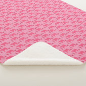 Dismal Pink Sherpa Blanket Cows Western Ranch Sherpadecke (3/4)