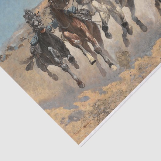 Dismounted the Fourth Troopers, Frederic Remington Seidenpapier (Ausschnitt)