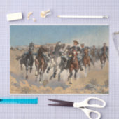 Dismounted the Fourth Troopers, Frederic Remington Seidenpapier (Handwerk)