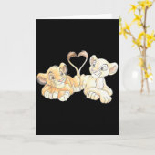 Disney Der König der Löwen Simba und Nala Herzen V Karte (Gelbe Blume)