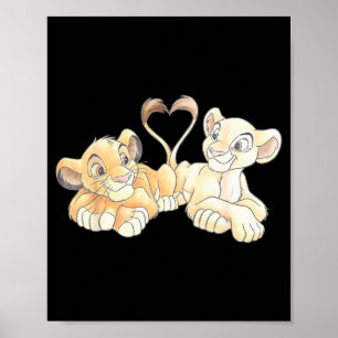 Disney Der König der Löwen Simba und Nala Herzen V Poster