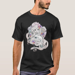 Disney Die kleine Meerjungfrau Ariel Aquarell Blum T-Shirt