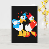 Disney Donald und Daisy Sweethearts Valentinstag D Karte (Gelbe Blume)