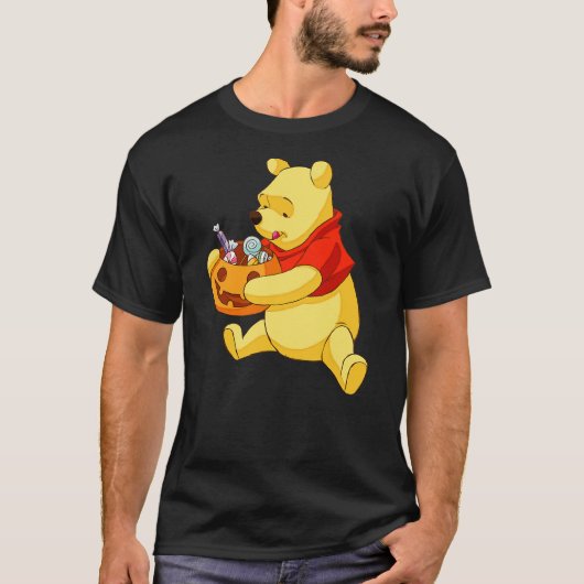Disney Halloween Candy Lover Pooh Bear T-Shirt (Vorderseite)