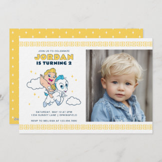 Disney Hercules Baby Birthday Photo Einladung