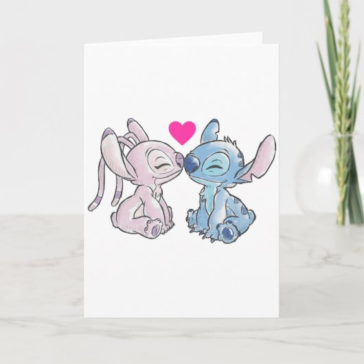 Disney Lilo &amp; Stitch Valentines Day Stitch &am Karte (Vorderseite)