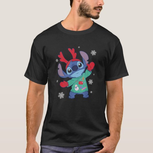 Disney Lilo Stitch Christmas Outfit T-Shirt (Vorderseite)