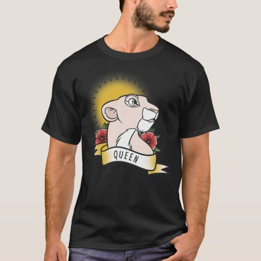 Disney Lion King Nala Queen Tattoo Yellow Graphic T-Shirt (Vorderseite)