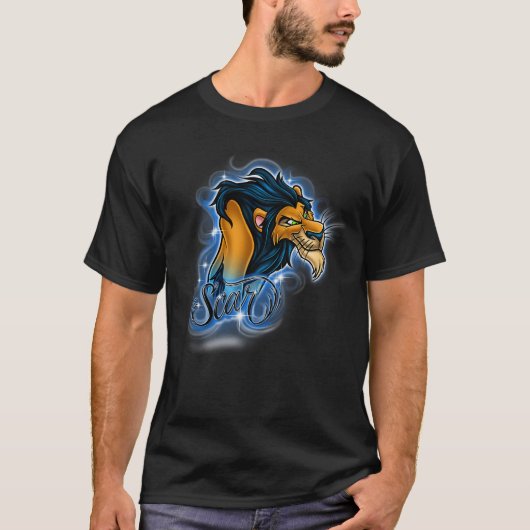 Disney Lion King Scar Airbrushed Portrait Logo T-Shirt (Vorderseite)