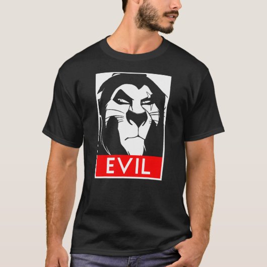 Disney Lion King Scar Evil Poster T-Shirt (Vorderseite)