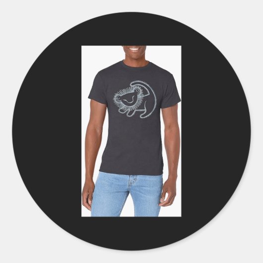 Disney Lion King Simba Cave Paintint Graphic Shirt Runder Aufkleber (Vorderseite)