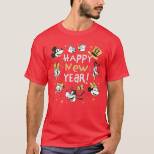 Disney Mickey Freunde Frohes Neues Jahr 2026 Retro T-Shirt