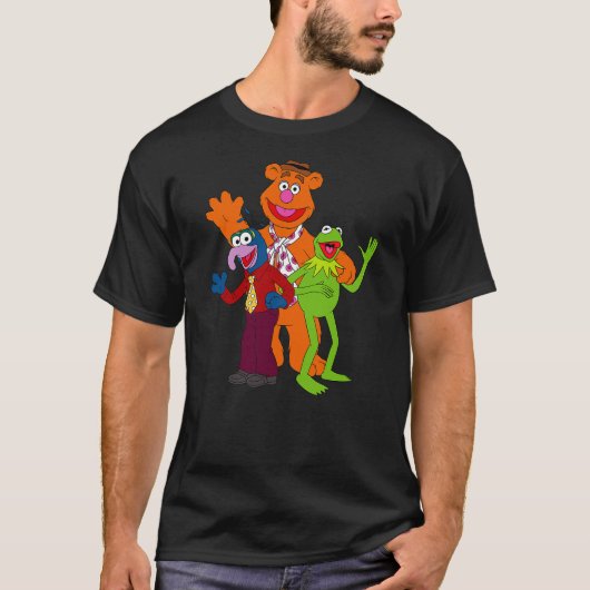 Disney Muppets Trio Kermit, Gonzo, & Fozzie Bear T-Shirt (Vorderseite)