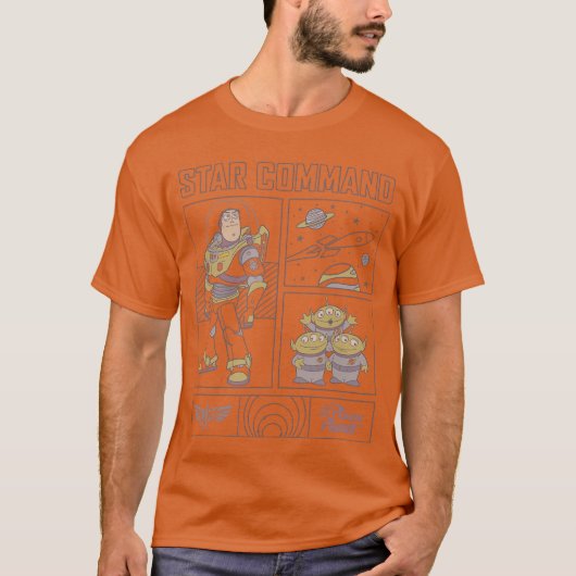 Disney Piaroy Geschichte Buzz Lightyear Star Comma T-Shirt (Vorderseite)