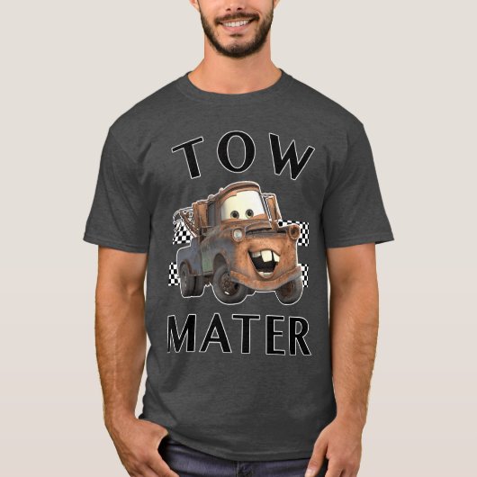 Disney Pixar Cars Tow Mater Finish-Grafik T-Shirt (Vorderseite)