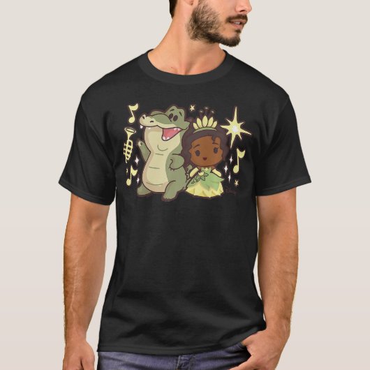 Disney Princess - Tiana and Louis The Alligator T-Shirt (Vorderseite)