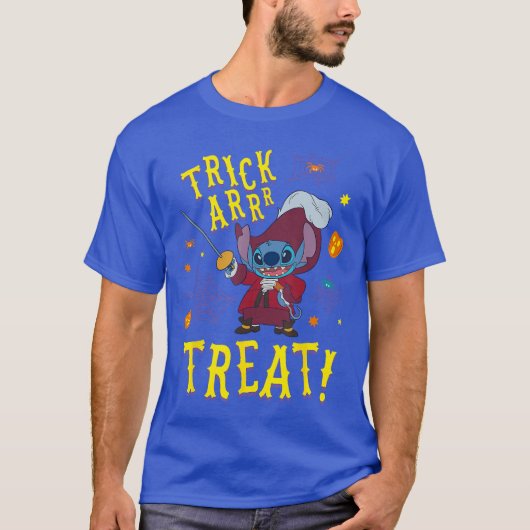 Disney Stitch Captain Hook Costume Trick ARR Treat T-Shirt (Vorderseite)