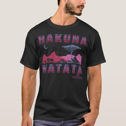 Disney The Lion King Hakuna Matata Moon And Mounta T-Shirt (Vorderseite)