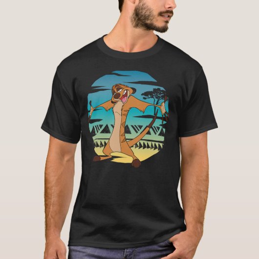 Disney The Lion King Timon Ombre 90s Retro T-Shirt (Vorderseite)
