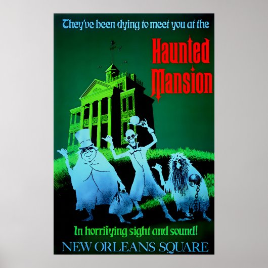 Disneyland 1969 Haunted Mansion Attraction Poster (Vorne)
